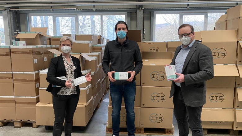 Anke Fuchs-Dreisbach zu besuch bei der Firma ITS.