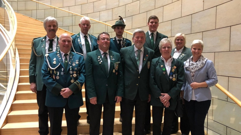 Vertreter der Wittgensteiner Schützenvereine im Düsseldorfer Landtag.