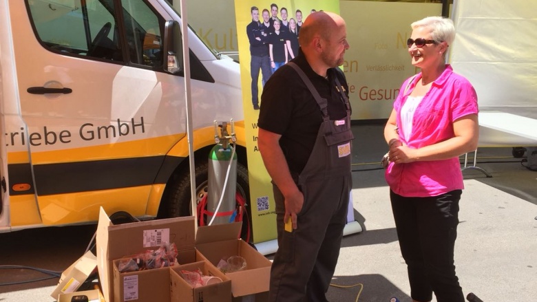 Anke Fuchs-Dreisbach beim Tag der Technik in Siegen.