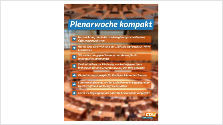 Landtag NRW Plenarwoche im Februar